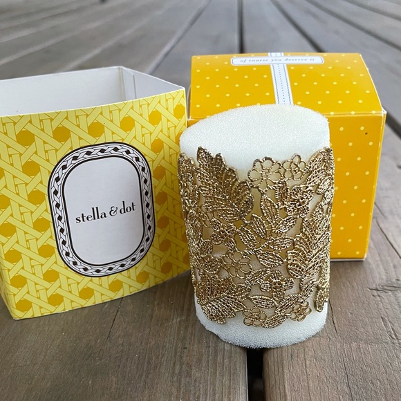 STELLA & DOT Chantilly Lace Cuff Gold Bracelet in Original Box - Picture 15 of 15